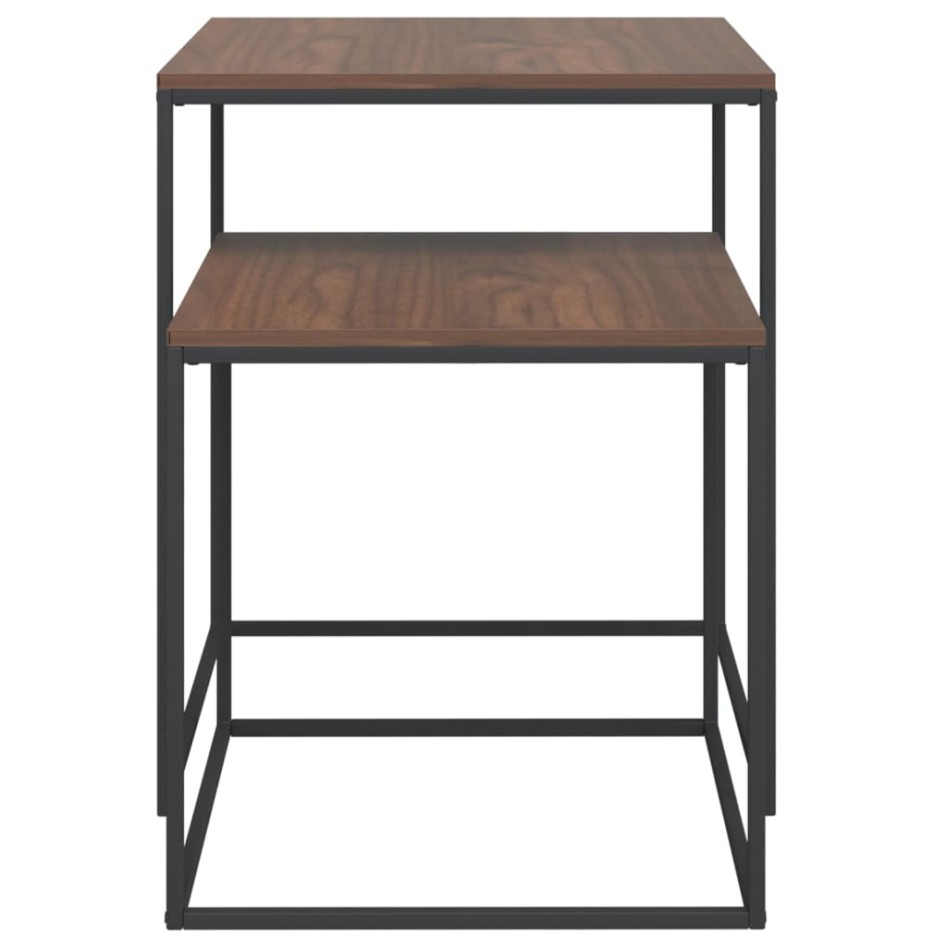 Juego de mesas de centro 2 piezas madera contrachapada y