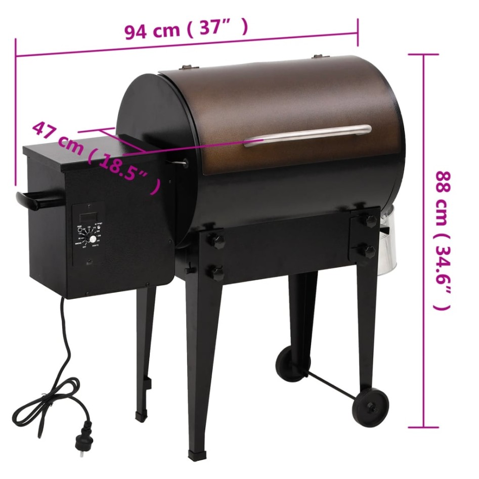 Barbacoa de pellets hierro negro 94