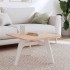 Tablero de mesa cuadrado de madera maciza de haya 60x60x1,5