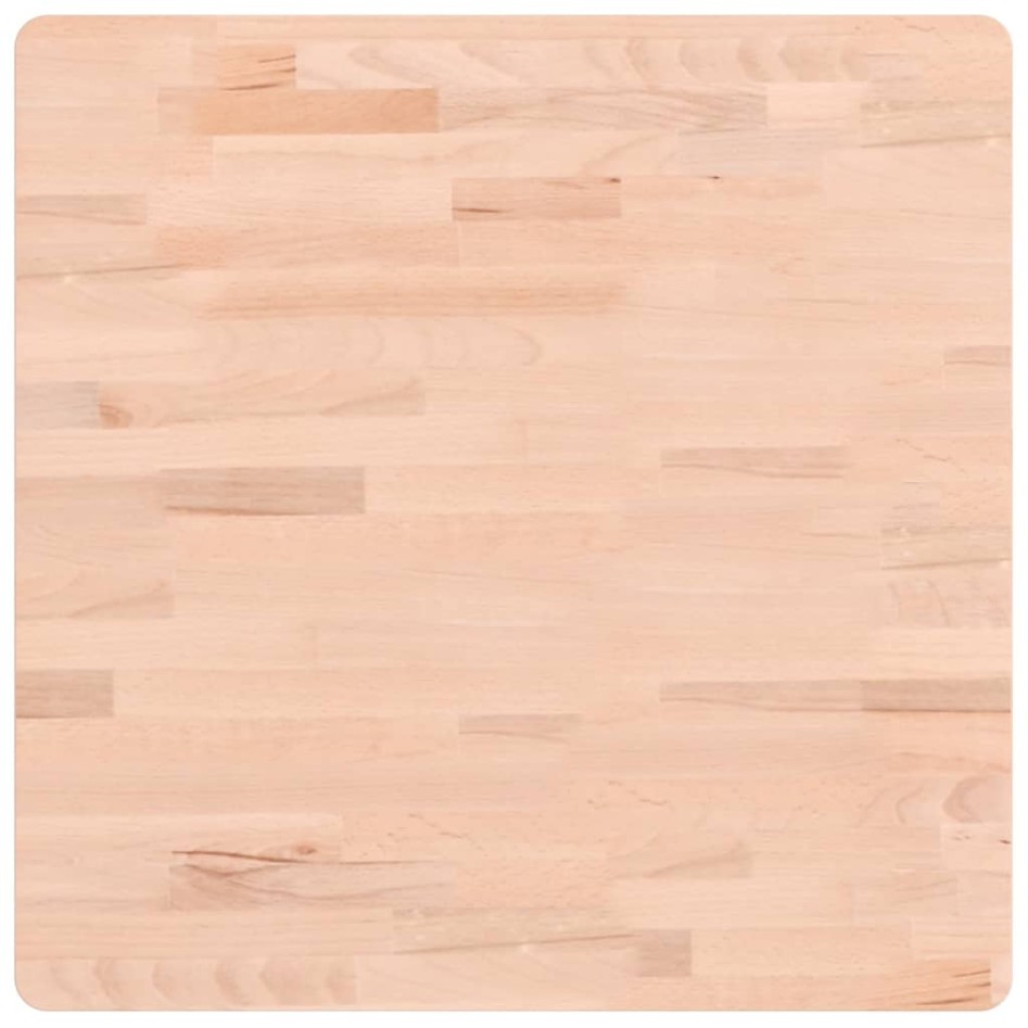 Tablero de mesa cuadrado de madera maciza de haya 60x60x1,5