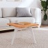 Tablero de mesa cuadrado de madera maciza de haya 50x50x2,5