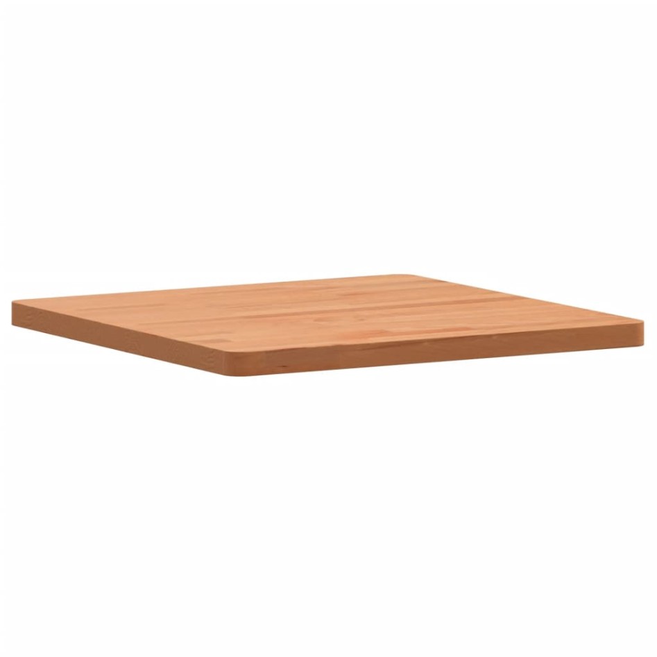 Tablero de mesa cuadrado de madera maciza de haya 50x50x2,5