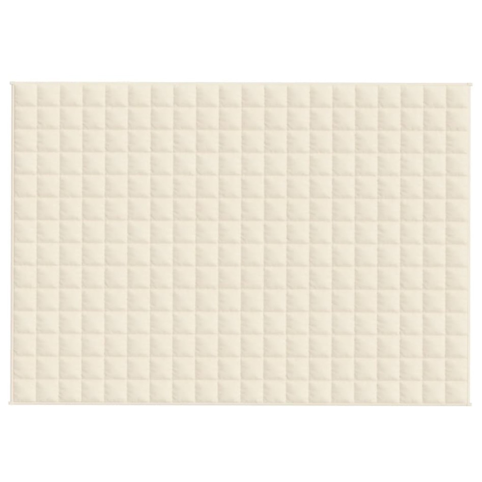 Manta con peso tela color crema claro 138x200 cm 10