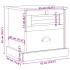Mesita de noche VIGO madera maciza de pino gris 42x35x42