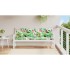 Cojines para banco de jardín 2 uds tela multicolor 200x50x7