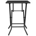Mesa de jardín plegable malla acero gris antracita 50x50x72