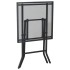 Mesa de jardín plegable malla acero gris antracita 50x50x72