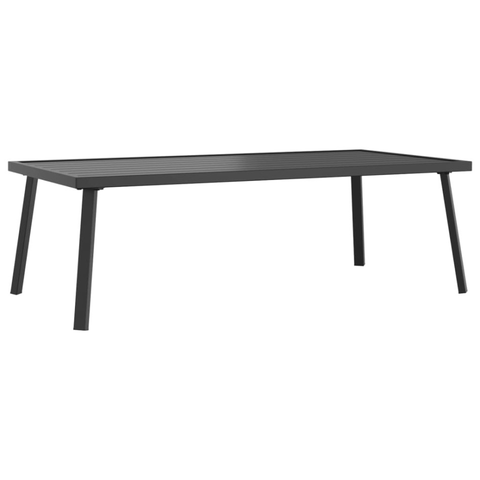 Mesa de centro para jardín acero gris antracita 110x55x35