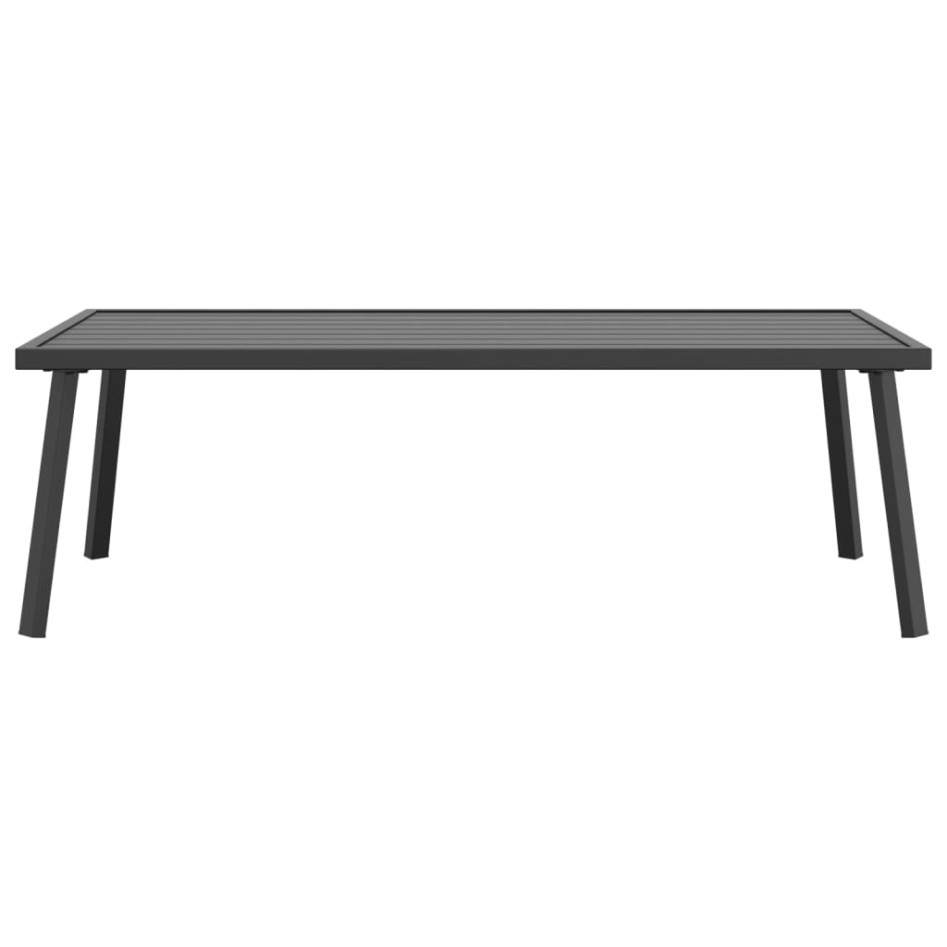 Mesa de centro para jardín acero gris antracita 110x55x35