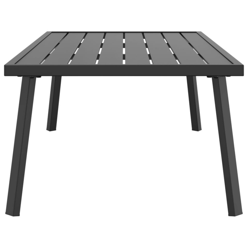 Mesa de centro para jardín acero gris antracita 110x55x35