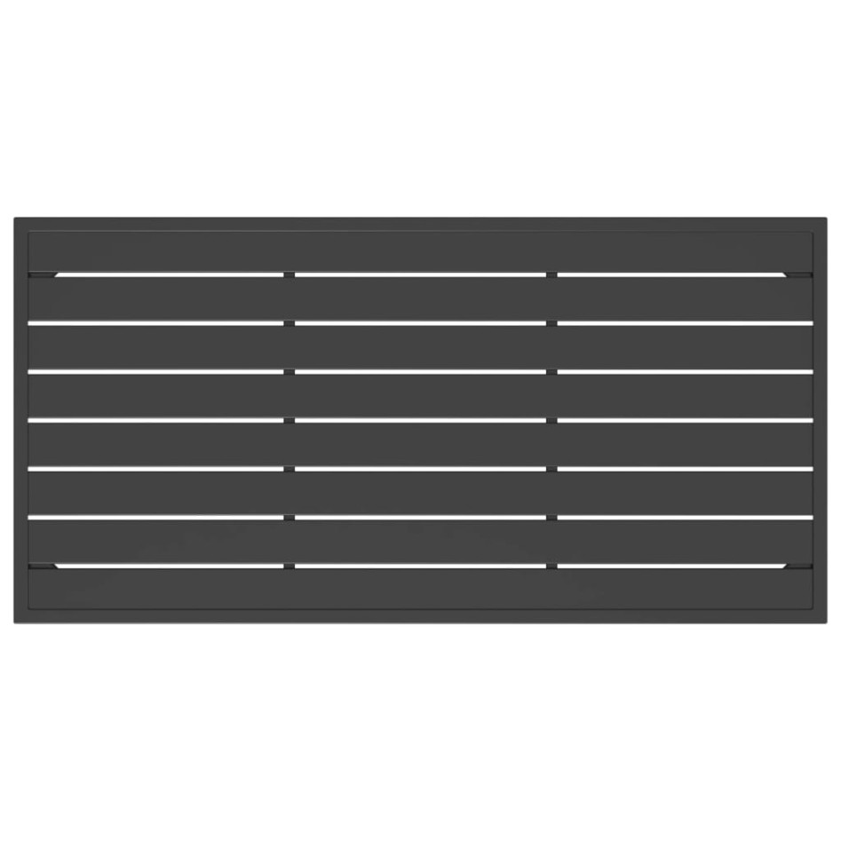 Mesa de centro para jardín acero gris antracita 110x55x35