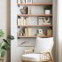 Estante pared madera roble tratada marrón claro 80x30x(2-4)