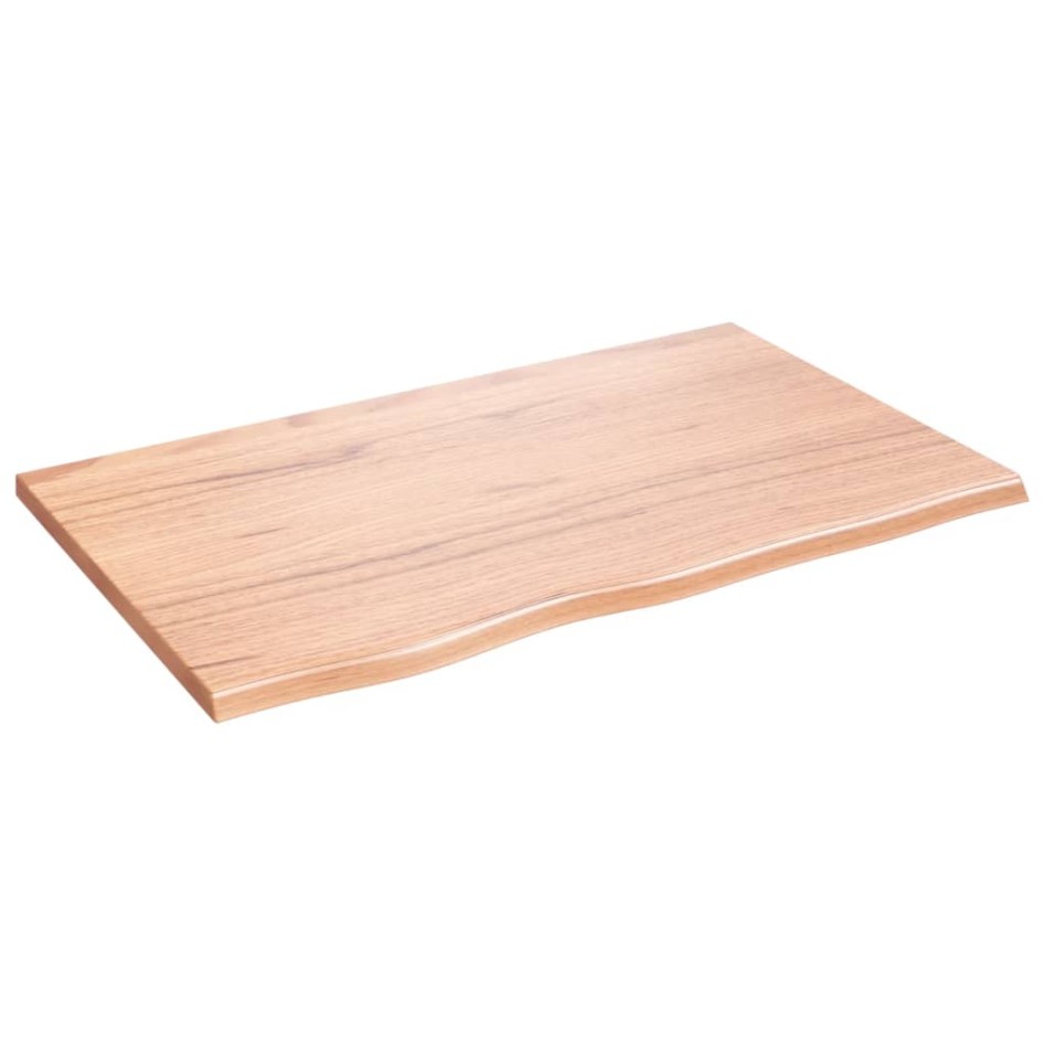 Estante de pared madera de roble tratada marrón claro