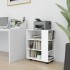 Armario con ruedas de madera contrachapada blanco 60x35x75