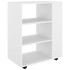 Armario con ruedas de madera contrachapada blanco 60x35x75