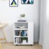 Armario con ruedas de madera contrachapada blanco 60x35x75