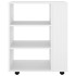Armario con ruedas de madera contrachapada blanco 60x35x75