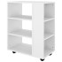 Armario con ruedas de madera contrachapada blanco 60x35x75