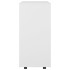Armario con ruedas de madera contrachapada blanco 60x35x75