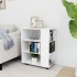 Armario con ruedas de madera contrachapada blanco 60x35x75