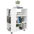 Armario con ruedas de madera contrachapada blanco 60x35x75