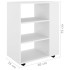 Armario con ruedas de madera contrachapada blanco 60x35x75