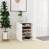 Mueble zapatero de madera de ingeniería blanco 60x35x70