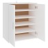 Mueble zapatero de madera de ingeniería blanco 60x35x70