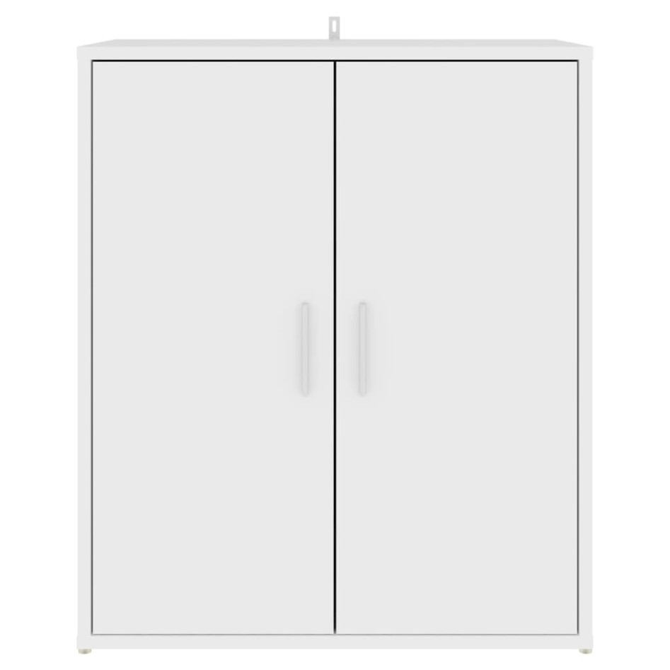 Mueble zapatero de madera de ingeniería blanco 60x35x70