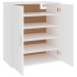 Mueble zapatero de madera de ingeniería blanco 60x35x70