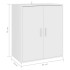 Mueble zapatero de madera de ingeniería blanco 60x35x70