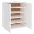 Mueble zapatero de madera de ingeniería blanco 60x35x70