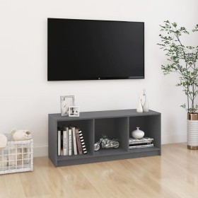 Mueble de TV madera maciza de pino gris 104x33x41