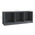 Mueble de TV madera maciza de pino gris 104x33x41