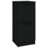 Aparador de madera contrachapada negro 30x30x70