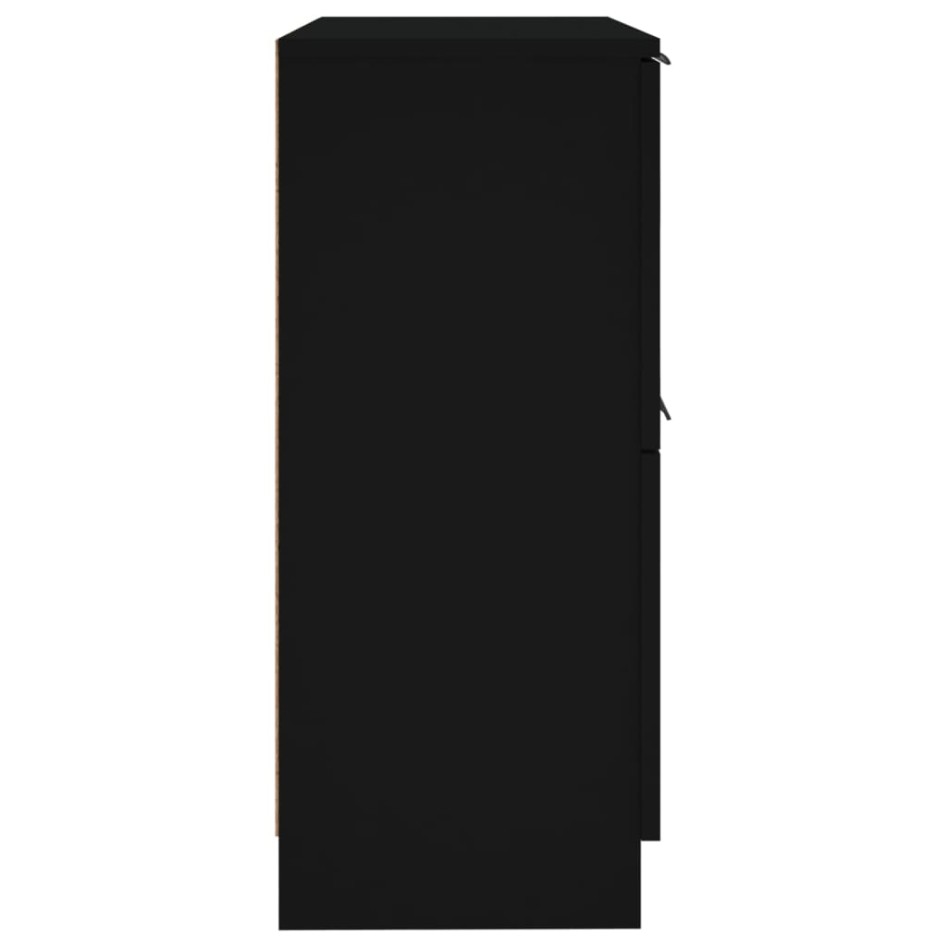 Aparador de madera contrachapada negro 30x30x70