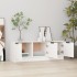 Mueble de TV madera contrachapada blanco 102x35x36,5
