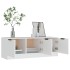Mueble de TV madera contrachapada blanco 102x35x36,5