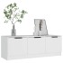 Mueble de TV madera contrachapada blanco 102x35x36,5