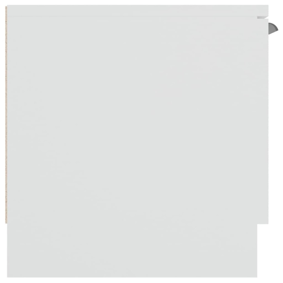 Mueble de TV madera contrachapada blanco 102x35x36,5