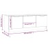 Mueble de TV madera contrachapada blanco 102x35x36,5