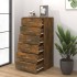 Aparador con 6 cajones contrachapado roble ahumado 50x34x96