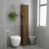 Armario de baño madera contrachapada marrón roble