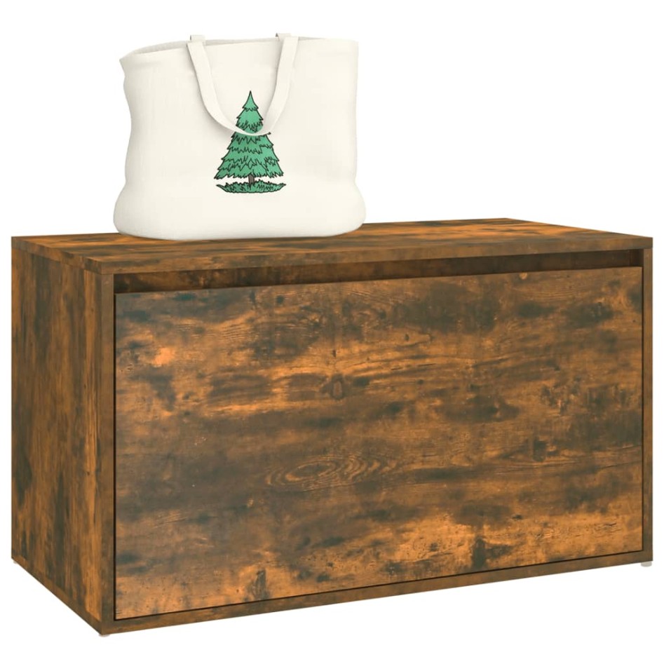 Banco pasillo madera contrachapada roble ahumado 80x40x45