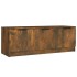 Mueble de TV madera contrachapada roble ahumado 102x35x36,5