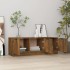 Mueble de TV madera contrachapada roble ahumado 102x35x36,5