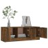 Mueble de TV madera contrachapada roble ahumado 102x35x36,5