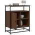 Aparador de madera de ingeniería roble marrón 100x35x80