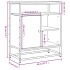 Aparador de madera de ingeniería roble marrón 100x35x80