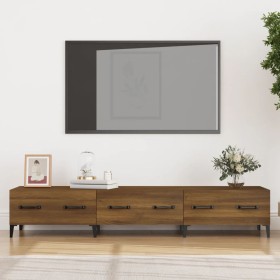 Mueble de TV madera contrachapada roble ahumado 150x34,5x30